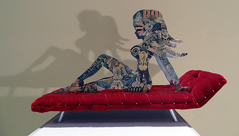 Mud Flap Odalisque comic book sculpture