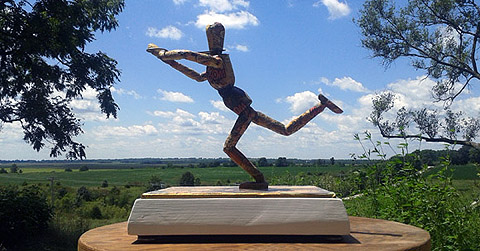 Stressed action figure comic book art