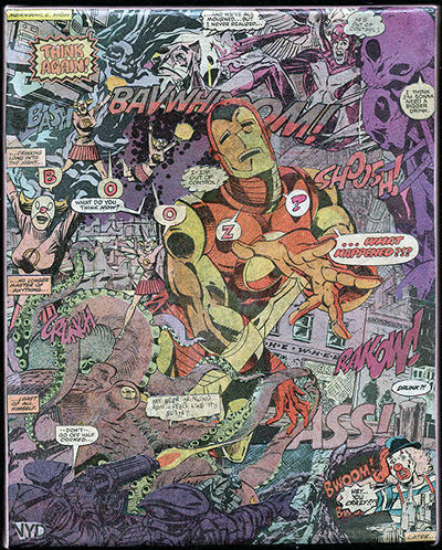 CoMix - Newzine - The Drunkard - comic book montage art